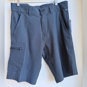 Burnside Hybrid Walk Board Shorts Men’s Size 30 Charcoal Stretch 20” Length NEW